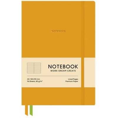 Shkolyaryk Publishing House Тетрадка, A5, линирана, 96 страници, твърда корица, кожена корица, SHKOLYARYK "Genius", оранжева A5-7129L (A5-7129L)
