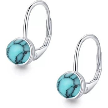 Olivie strieborné náušnice TYRKYS 7267