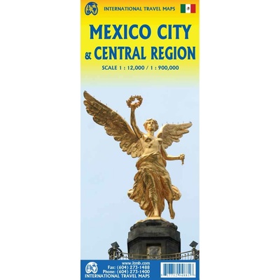 mapa Mexico central 1:1,2 mil. and Mexico City 1:12,5 t.
