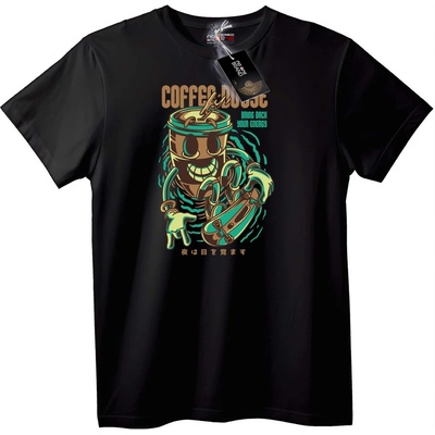 NOONEBRAND Тениска Доза кафе - 2XL, Black