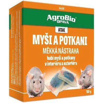 AgroBio ATAK Myši a potkani - měkká nástraha 150 g – Hledejceny.cz