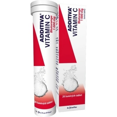 Additiva Vitamin C šumivé tabliety červený pomaranč 20 ks