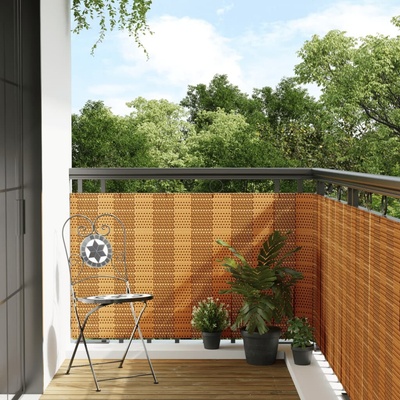 vidaXL Balkonová zástěna světle hnědá 1 000 x 80 cm polyratan