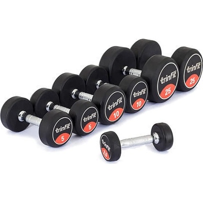 TRINFIT STYL Jednoruční činka pogumovaná od 2,5 do 50 kg