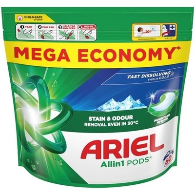 Ariel All in1 Pods Mountain Spring kapsle na praní 60 PD
