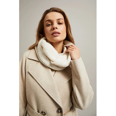 Moodo Бежов шал от структуриран материал Moodo Moodo | Byal | ЖЕНИ | ЕДИН РАЗМЕР