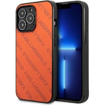 KARL LAGERFELD Карл Лагерфелд перфориран пълен калъф за iPhone 13 Pro Max 6.7" - оранжев (3666339049591)