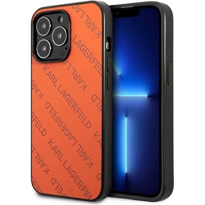KARL LAGERFELD Карл Лагерфелд перфориран пълен калъф за iPhone 13 Pro Max 6.7" - оранжев (3666339049591)