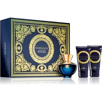 Versace Dylan Blue Pour Femme подаръчен комплект Woman Eau de Parfum 50 ml + мляко за тяло 50 ml + душ гел 50 ml