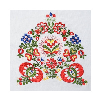 Folklórní pánské triko Ohnica bílá