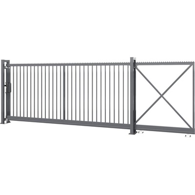 EKOfence Posuvná samonosná brána INDUSTRY ZnPVC 4000x1800mm, antracit P/Ľ 14158