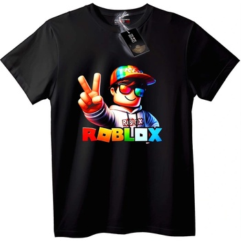 NOONEBRAND Тениска Roblox Знак за Мир - 2XL, Black