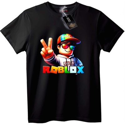 NOONEBRAND Тениска Roblox Знак за Мир - 2XL, Black
