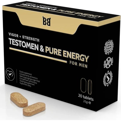 Blackbull By Spartan Testomen & Pure Energy Vigor + Strength For Men 20 Tablets