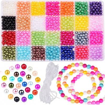 Sada korálků Pearls Friendship k výrobě náramků 28 barev
