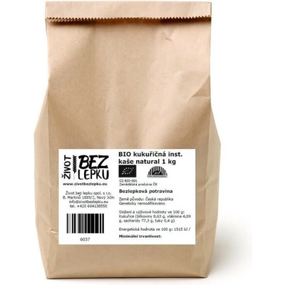 Život bez lepku BIO kukuričná instantná kaša 1000 g
