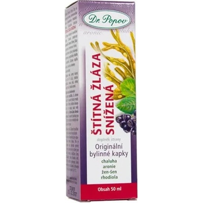 Dr.Popov Štítna žľaza snížená Bylinné kvapky 50 ml