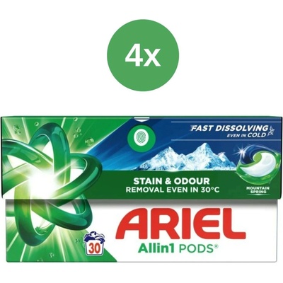 Ariel prací kapsle Mountain Spring 4 x 30 PD