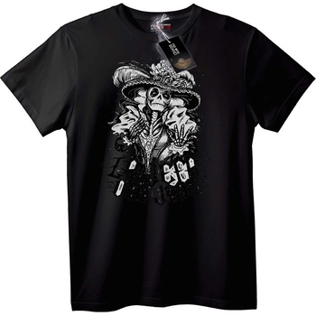 NOONEBRAND Тениска Череп с шапка и зарове - 2XL, White