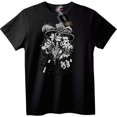 NOONEBRAND Тениска Череп с шапка и зарове - 2XL, White