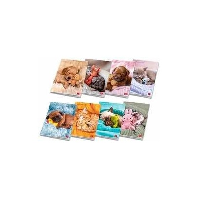 Pigna Školský zošit Dolci Cuccioli A4 linajkový mix motívov