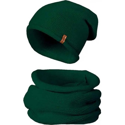 Biju dámský zimní set čepice a tunel Mark tmavě zelené 7100331-5