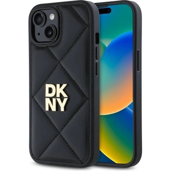 DKNY Калъф DKNY Quilted Stack Logo iPhone 15 - черен (3666339260958)