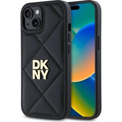DKNY Калъф DKNY Quilted Stack Logo iPhone 15 - черен (3666339260958)
