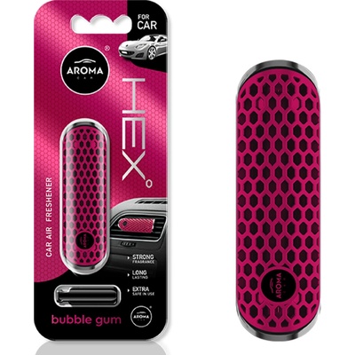 Aroma Car FANCY SHAPES POLYMER HEX Bubble Gum