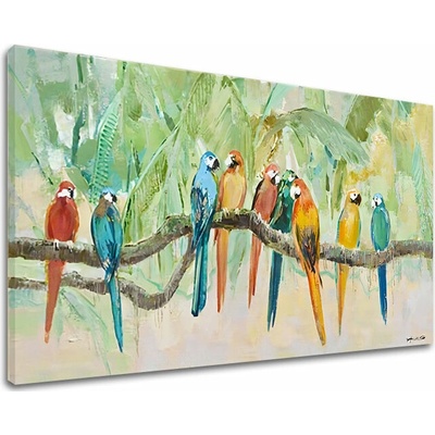 Obraz na plátne PAPAGÁJE - 100x50 cm
