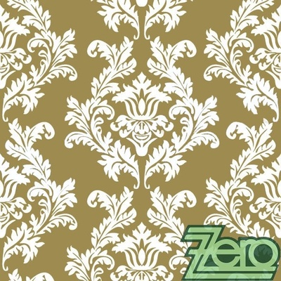 Maki ubrousky 3N 20ks zlaté s bílými ornamenty 33x33cm