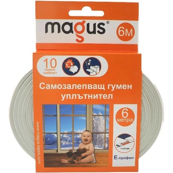Image 1 of MAGUS УПЛЪТНИТЕЛ ГУМЕН Е-ПРОФИЛ 6м 5540 БЯЛ (88123)