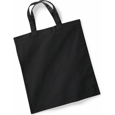 Westford Mill Nákupná taška s krátkymi ušami WM101S Black 38x42 cm