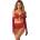 Obsessive Rossay Red 4-pcs Crotchless Set Red S/M