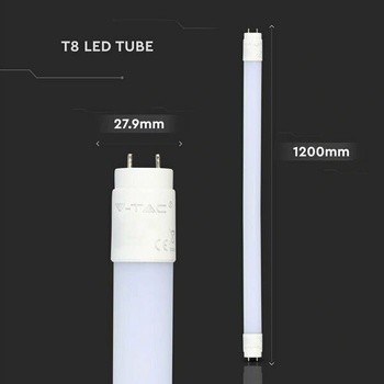 V-tac LED trubice 18W 120cm neutrální bílá