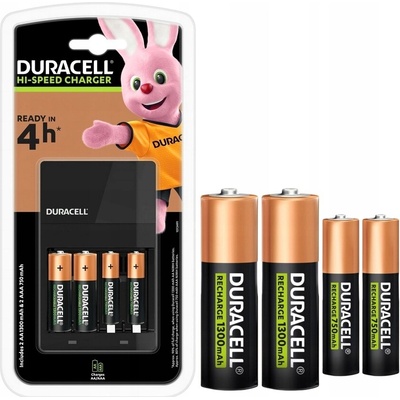 DURACELL CEF27 + 2x AA 1300 mAh, 2x AAA 750 mAh