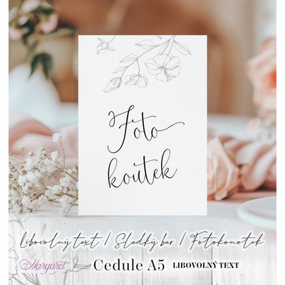 Svatební cedule A5 | Kolekce dle vlastního výběru