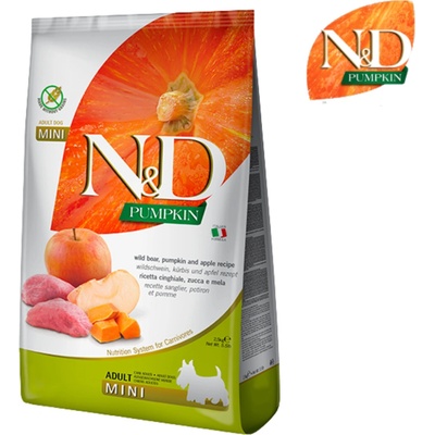 N&D Pumpkin Dog Adult Mini Grain Free Boar Pumpkin & Apple 2,5 kg