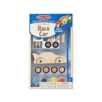 Melissa & Doug Креативен комплект - Направи и оцвети дървена кола, 18829 Melissa and Doug, 000772188296