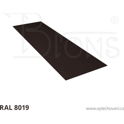Brons Rovinný plech 600 x 2000 mm tmavě hnědá