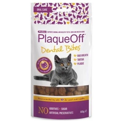 PlaqueOff DENTAL BITES CAT 60 G