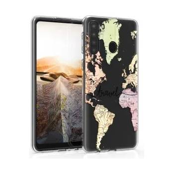 Image 1 of kwmobile Прозрачен калъф за Samsung Galaxy A21 - черен