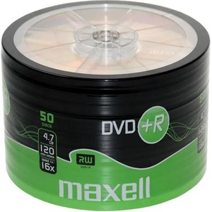 Maxell Оптичен носител DVD+R 4.7GB, Maxell, 50 бр (ML-DDVD+R4,7-50-SH)