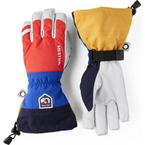 Hestra Ръкавици Hestra Army Leather Heli Ski 5 Finger Gloves - Light Red Multi - размер 7 (EU) (202-2079-1412)
