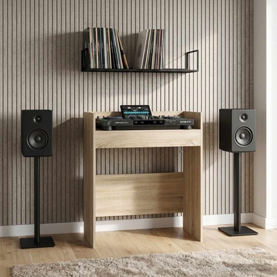 vidaXL DJ маса Дъб сонома 102 x 45 x 102 см Инженерна дървесина (8006742)