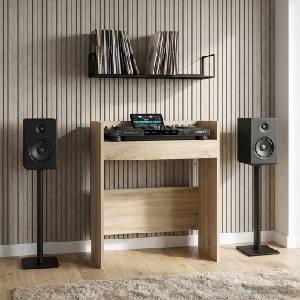 vidaXL DJ маса Дъб сонома 102 x 45 x 102 см Инженерна дървесина (8006742)