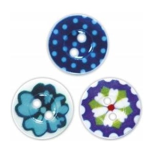 TITANUM Plastic buttons straddles 15mm heavens mix 30pcs