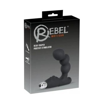 Rebeltec Rebel P-Spot Vibrator Curved Silicone Black 11 cm - Prostate Massager