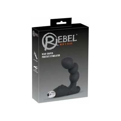 Rebeltec Rebel P-Spot Vibrator Curved Silicone Black 11 cm - Prostate Massager