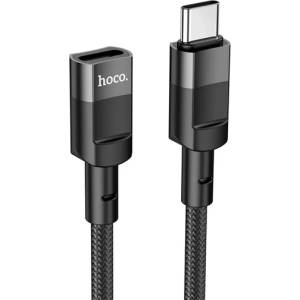 hoco. Адаптационен кабел HOCO U107, гнездо Type-C - Type-C, 120 см, ЧЕРЕН U107 120 (U107 120)